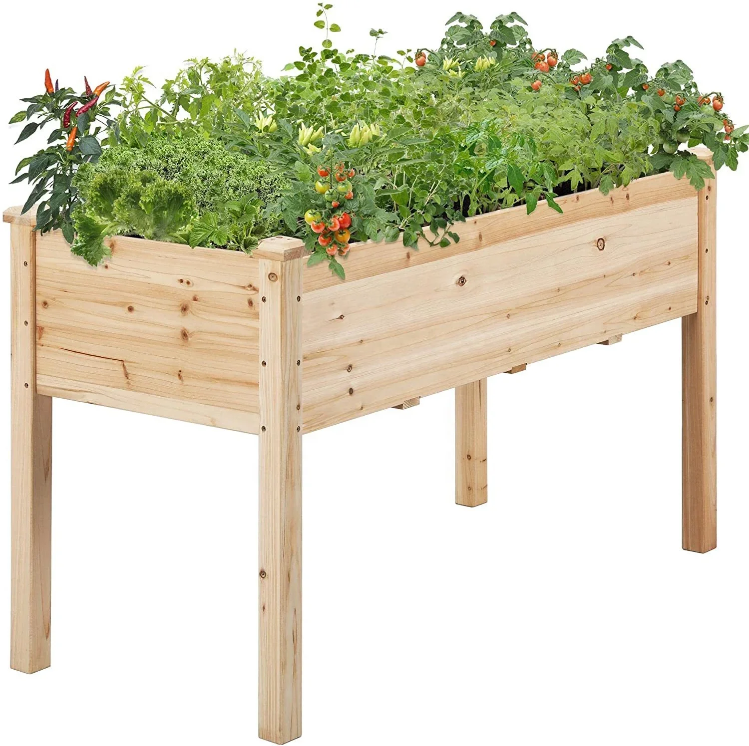 OEM Factory Custom Garden Supplies Wood Planter Box For Vegetables And Flowers Elevated Wooden Raised Garden Bed With Legs