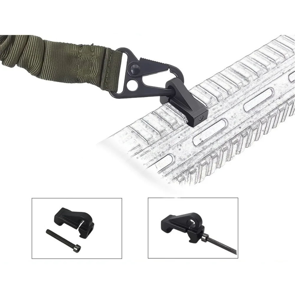 

Rail Metal Buckle Task Rope QD Military Fan Tactical Strap Buckle Single Double Point Guide hunting accessories