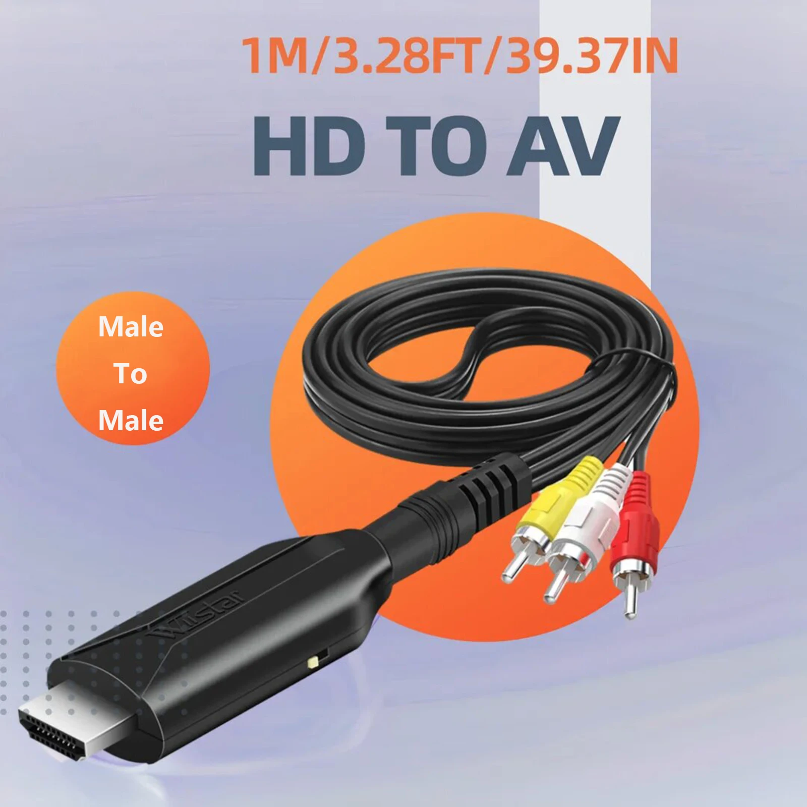 4K hdmi-compatible to AV Scaler Adapter Video Composite Converter Box RCA AV adapter converter hdmi2av