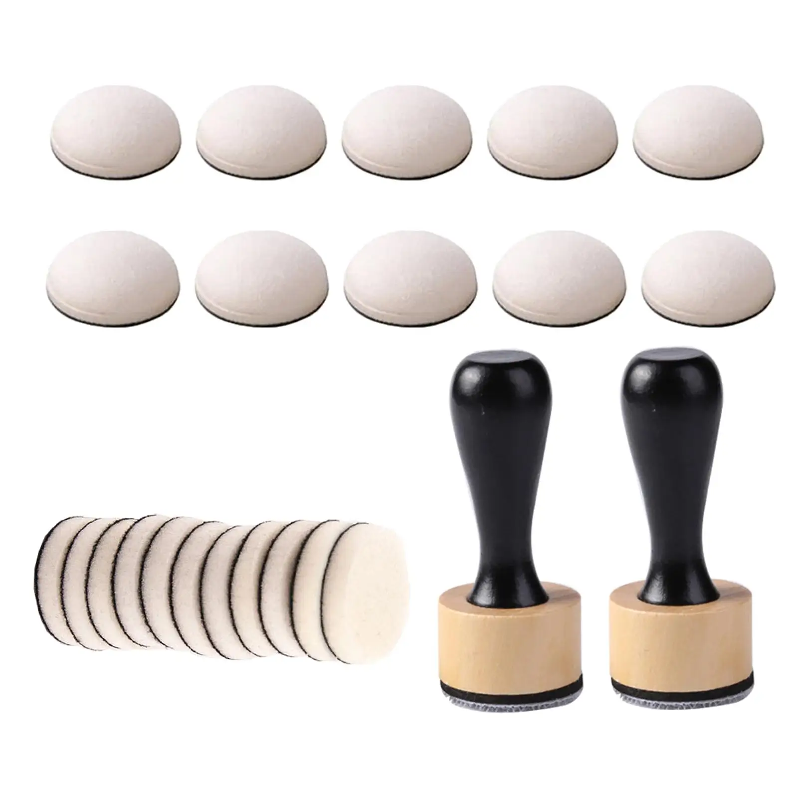 Mini Ink Blending Foams Handle Ink Tools White Domed Sponge Foam Refills for Embossing Drawing Scrapbooking Card Making Blending