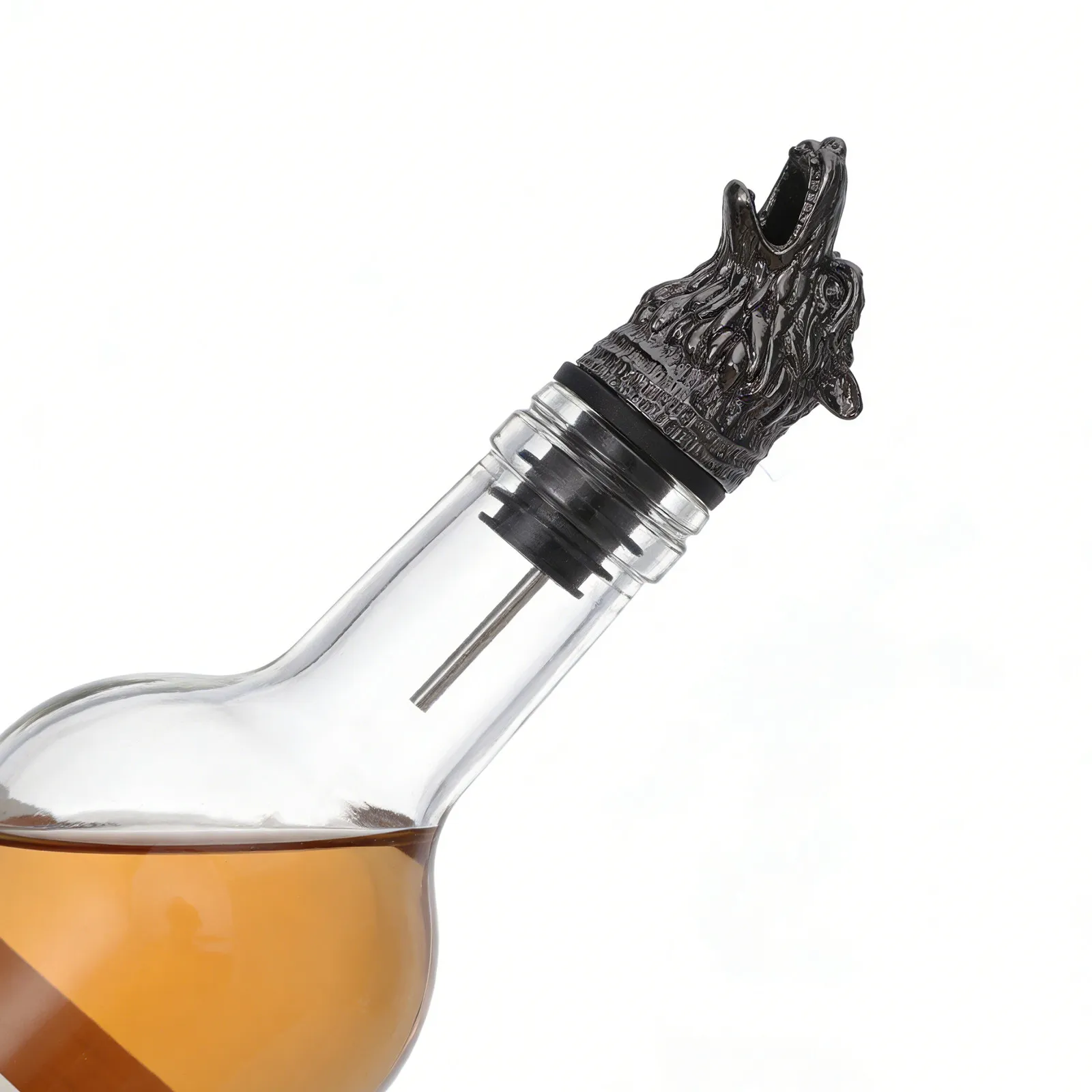 Wine Aerator Pourer Wolf Head Metal Drip Free Bottle Spout Red Wine Decanter Enhancer Bar Accessory