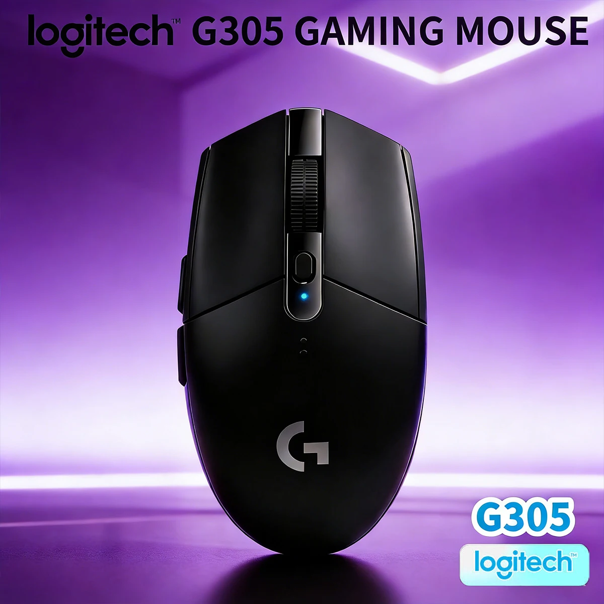

Беспроводная игровая мышь Logitech G305, точное отслеживание HERO 12000 точек на дюйм, 6 настраиваемых клавиш, эргономичная конструкция сцепления, идеально подходит для ПК
