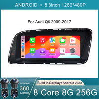 RHD For Audi Q5 2009-2017 8.8 Inch Android 14 IPS Screen Carplay Car Accessories Monitor Multimedia Radio Player 4G WIFI GPS