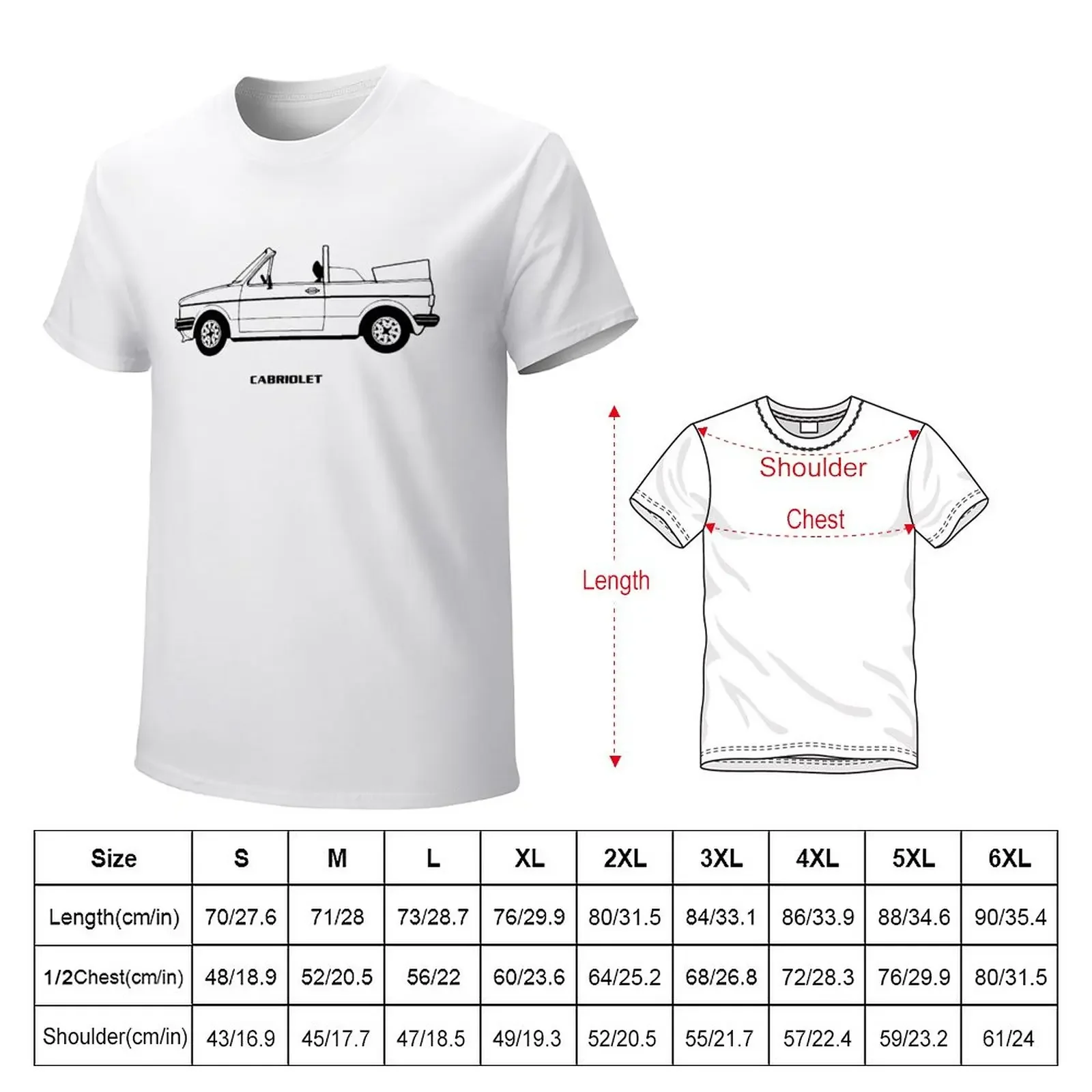 Triple White Mk1 Cabriolet T-Shirt Aesthetic clothing quick drying plus size tops Men's t shirts