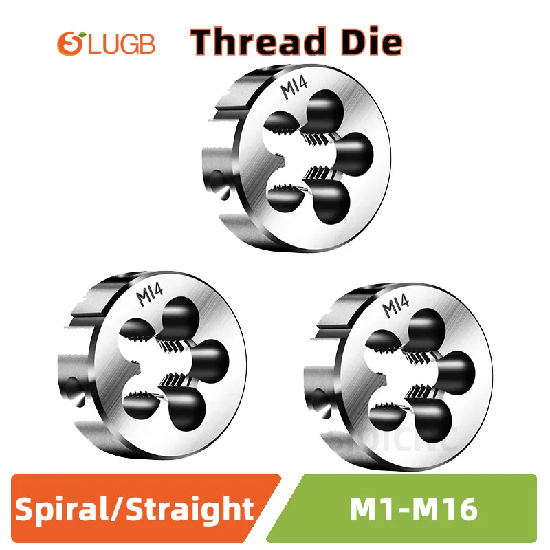 

SLUGB Right Hand Thread Die 1pcsM1 M2 M3 M4 M5 M6 M7 M8 M9 M10 M11 M12 M13 M14 M15 M16 Metal Thread Tool Metric Thread Die