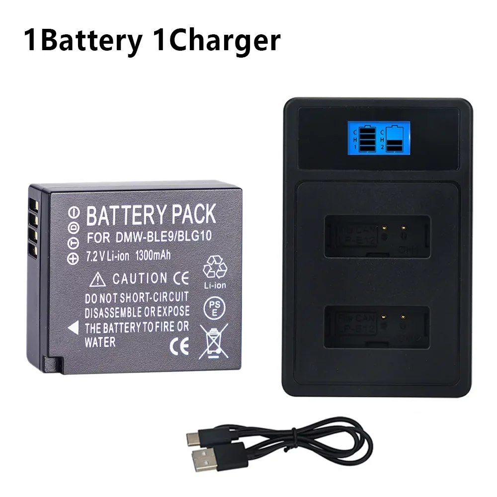 1300mAh DMW-BLG10 BLG10E BLE9 BLE9E BLE9PP Bateria Battery +Charger For Panasonic Lumix DMC GF6 GX7 GX80 GF3 GF5 LX100 DC-TZ99 view 6