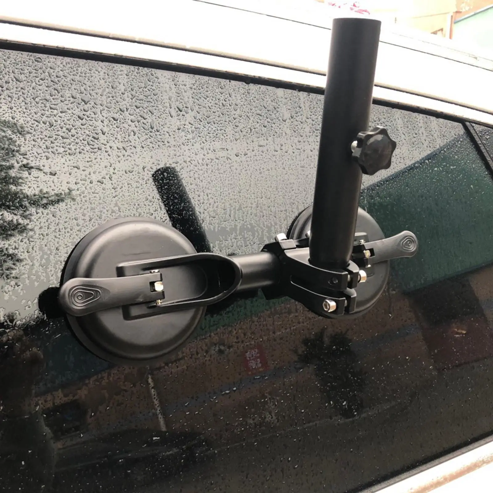 Suction Cup Flagpole Bracket Iron Holder for Car Trailer Vehicle