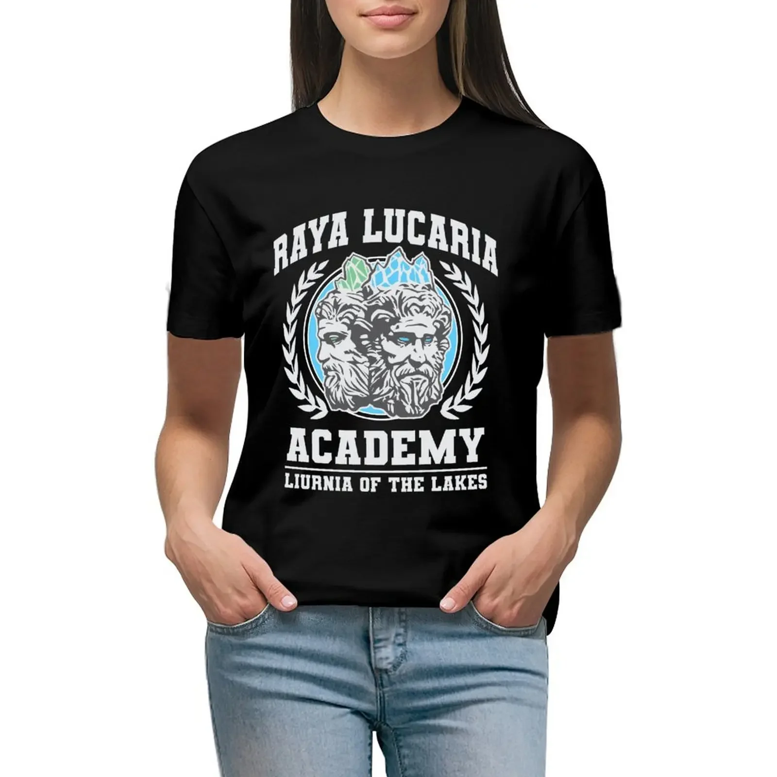 

Raya Lucaria Academy School T-Shirt summer top vintage clothes Women's summer blouses 2024