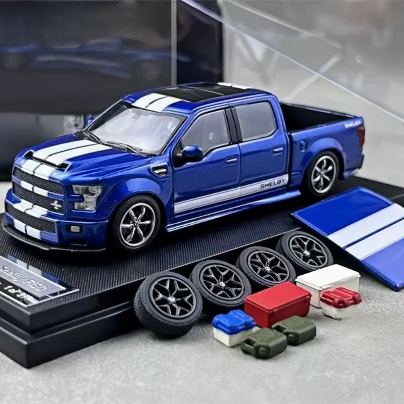 FunnyModel 1/64 Ford F-150 Shelby modèle de voiture en alliage de simulation-Avec accessoires