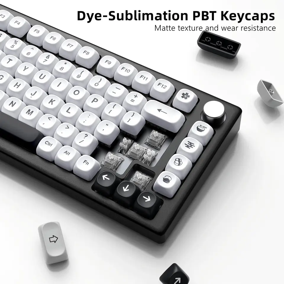 142 キーホワイト PBT キーキャップ MOA プロファイル PBT 染料昇華