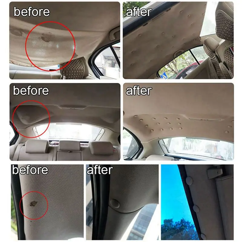A48P-120Pcs DIY Roof Lining Repair Kit Fix Sagging Headliner Pin Buckle Screw No Glue For Truck/Car Screw Ceiling Repair Gray