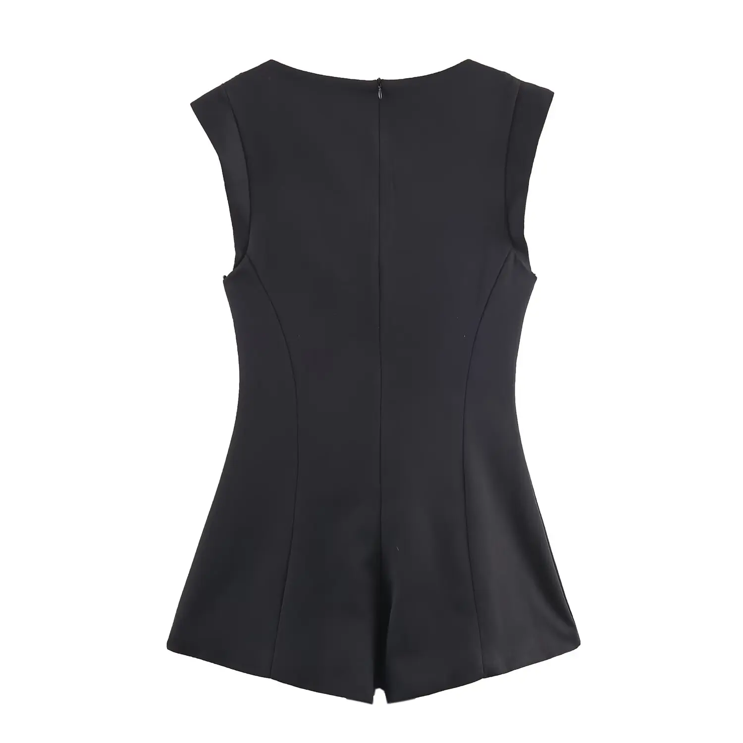 จั๊มสูทแขนกุดทรงสี่เหลี่ยม ดีไซน์เก๋ไก๋ ติดกระดุม รุ่นใหม่ประจำฤดูหนาวปี 2025 จาก DiYiG WOMAN