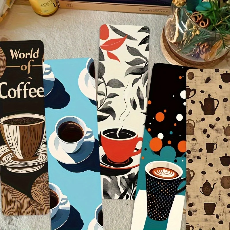30-teiliges Vintage-Lesezeichen-Set mit Kaffeekunst – farbenfrohes kreatives Design, ideal für den täglichen Gebrauch im Büro, mit Kaffeetassen-Illustrationen