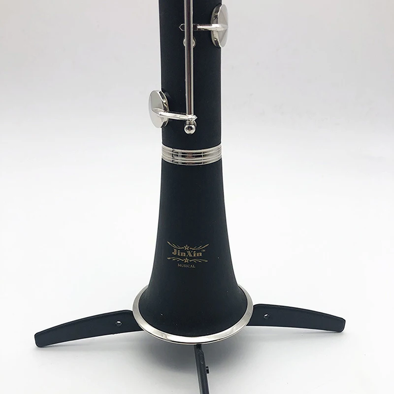 الكلارينيت ABS حامل طوي المحمولة أربعة أرجل قوس حامل ل الكلارينيت المزمار الساكسفون الناي آلات النفخ الملحقات #2