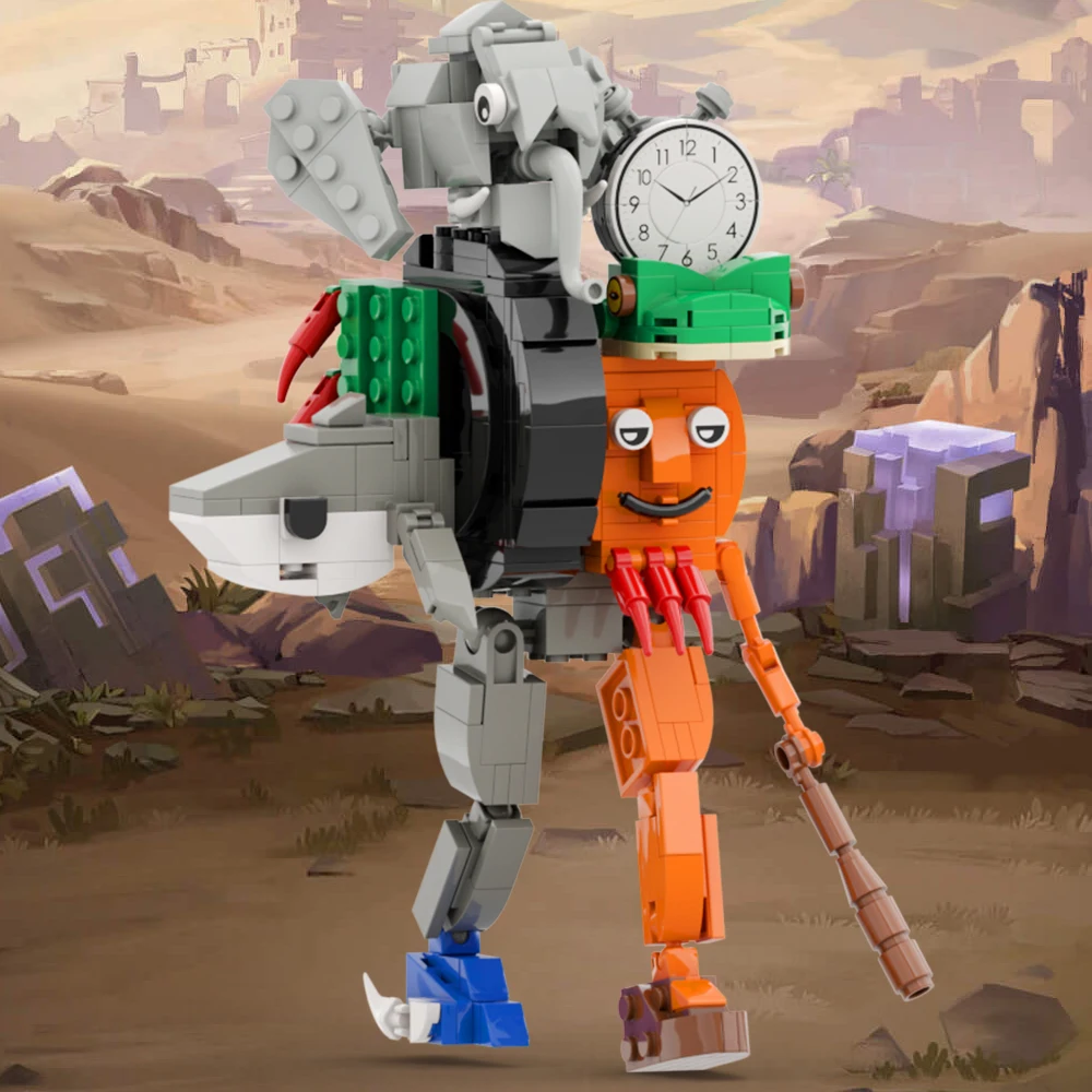 

MOC Italian Brainrot Animals Building Blocks Monster Fusion Editio Tralalelo Tralala SharkBricks Toy Gift