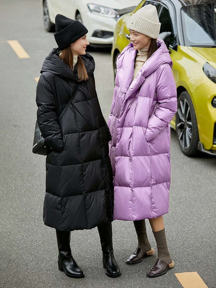 Amii minimalista 2025 para baixo jaqueta casaco feminino inverno quente longo pão puffer casaco luz grosso qualidade moda outerwear 12324060