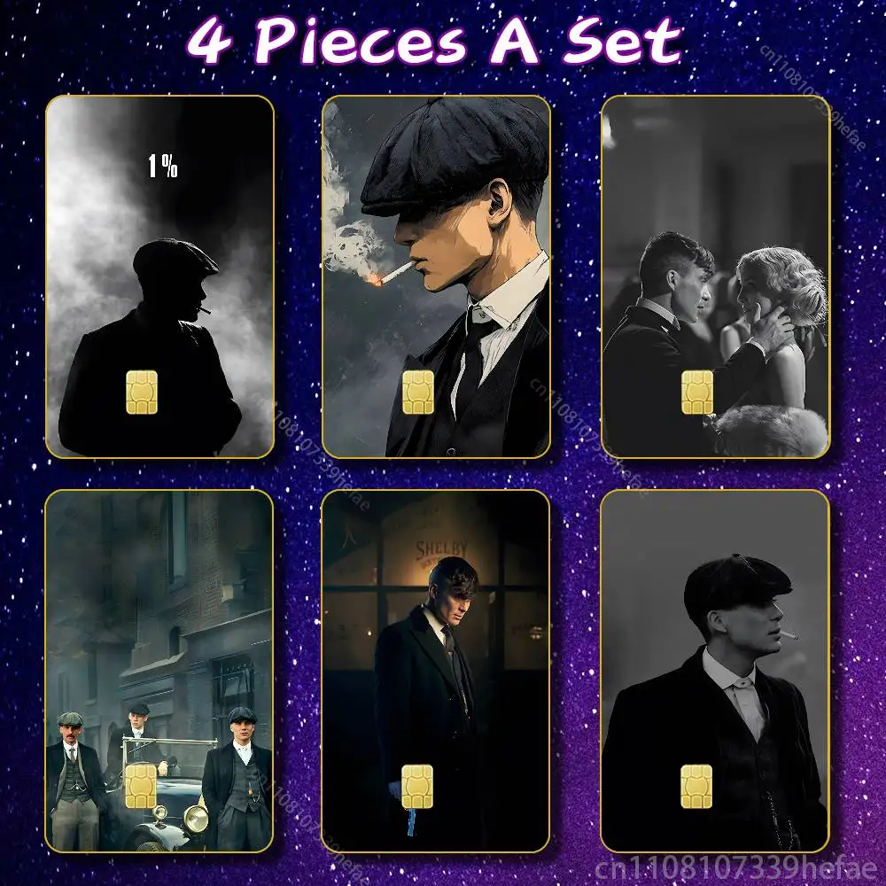 

P-Peaky B-Blinders Movie Sticker Case For Credit Bank Subway ID Decorative Self-adhesive Card Cover Skin