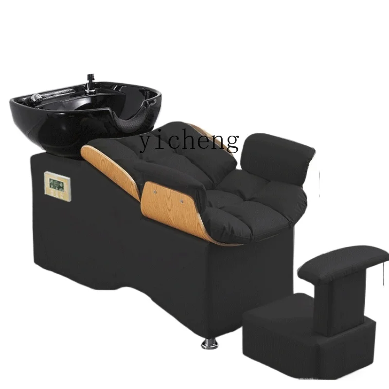 TQH shampoo bed barber shop special water heater integrated semi-reclining hairdresser flush bed