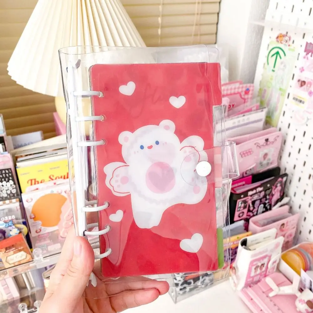 5Sheets A6 Loose-Leaf Notebook Refill Paper Cherry Bear Spiral Binder Divider Page Separator Cartoon Index Binder Inner Page