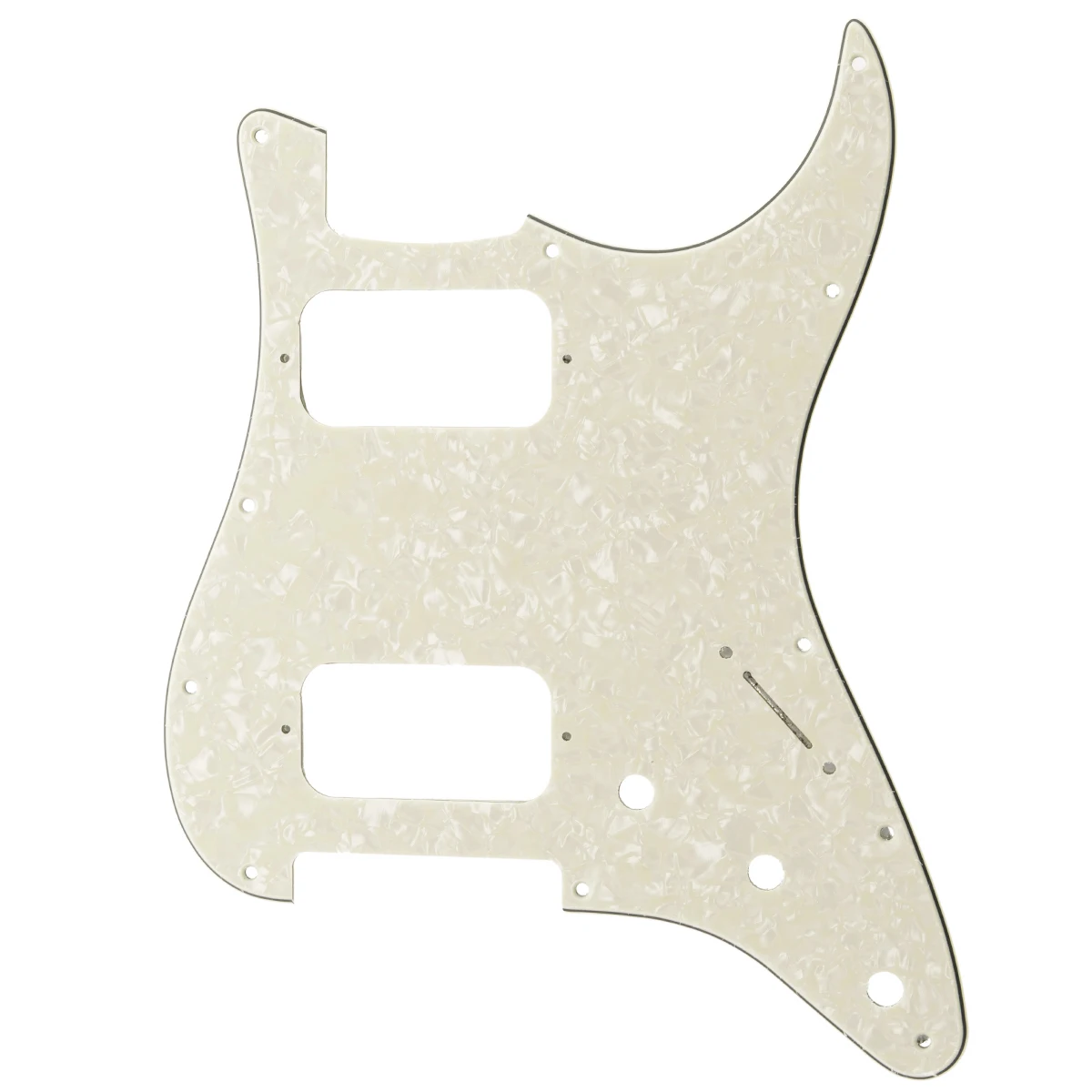 Musiclily Pro 11 Holes Round Corner HH Guitar Pickguard for American Mexican Fender Standard ST Style Electric Guitar