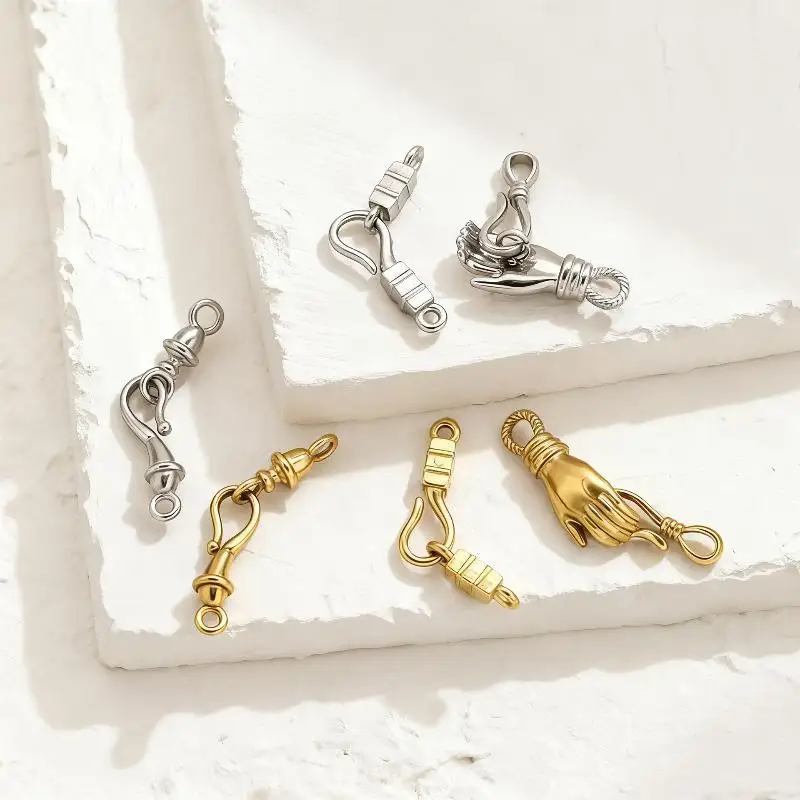 5Pcs Stainless Steel S Shape Clasp Smooth Edge Jewelry Connector Buckle for DIY Necklace Earring Making Projects