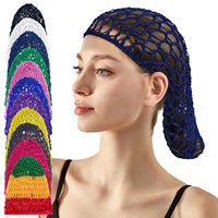 Women Fashion Wide Band Mesh Snood Hair Net Headbands Knit Hat Cap Turban Hair Accessories Popular Casual Beanie