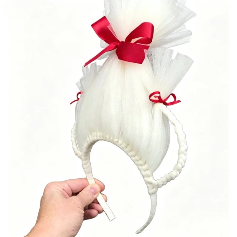 Xmas Wig Headband Exaggerated Hair Accessory Funny Party Headwear for Kids Performance Party Decor Dress Up Props Holiday Gifts - view 6