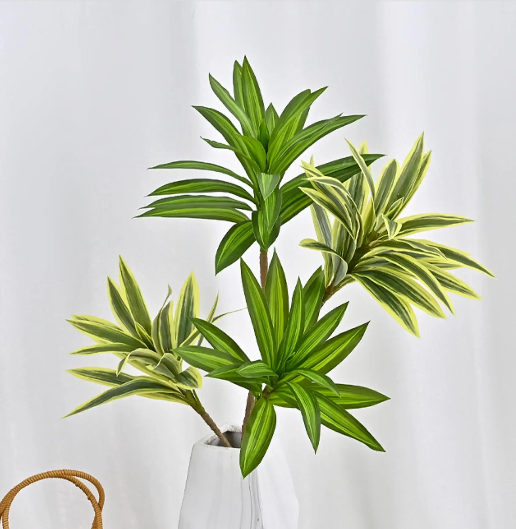 66–98 cm künstlicher Palme aus Kunststoff, Bambuszweig, tropische Topfpflanzen, gefälschtes Gras für Zuhause, Desktop, Pflanzenwanddekoration – Detail 8