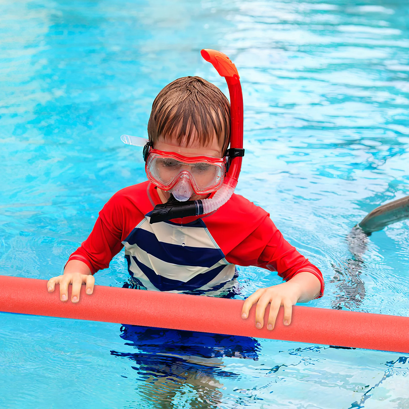 1 szt. piankowa pałeczka do pływania, narzędzie do treningu pływania dla dzieci i dorosłych, lekka, w jaskrawych kolorach, gra basenowa na zewnątrz