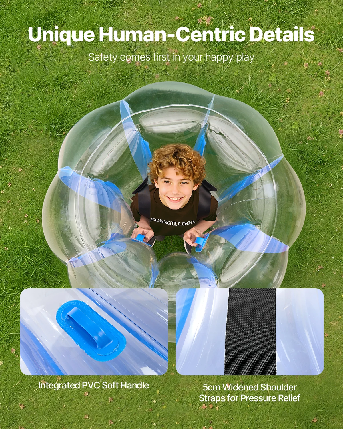 SucceBuy 1 Pacote de 4FT Bolas de Para-choque Infláveis Corpo Sumo Zorb Bola PVC Hamster Humano Bolha Knocker Bopper Brinquedo para Jardim Quintal Parque