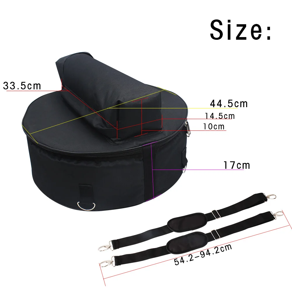 14 Inch Snare Drum Hand Bag Case Portable Snare Drum Backpack with Shoulder Strap Outside Pockets Musical instrument Parts