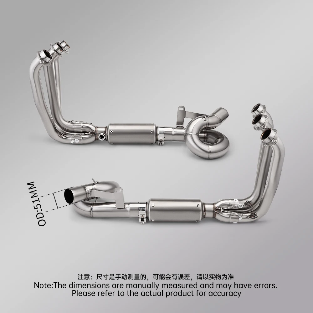 675sr-r Motorcycle Exhaust System Full Section Slip on Front to Rear Kit Compatible with Various Models