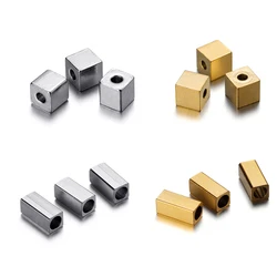 20pcs/lot Stainless Steel Fine Spacer Beads 3 4 5 6 8mm Hypoallergenic Metal Loose Beads DIY Jewelry Making For Women Men