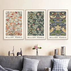 Vintage Plants Wall Decor Painting Modern Retro Flower Leave Birds Canvas Art Poster for Bedroom Living Room Decor Aesthetic