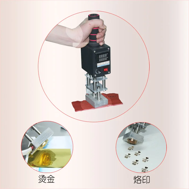 Prodotto-Marchio fai-da-te Macchina per stampa a caldo Imballaggio in legno Pallet Marca Fumigazione Sigillo Timbratura a caldo in pelle Marchio