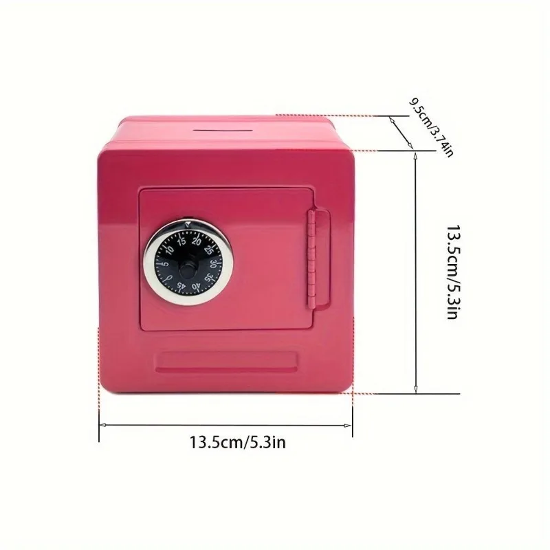 1Pc Mini Metal Money Boxes with Password Lock Coin Bank Saving Banknote Cash Box Creative Home Decor