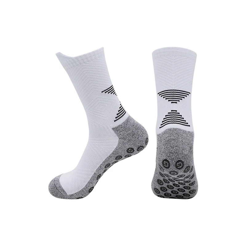 1pair Silicone Anti Slip Football Socks Takraw Men Women Sport Basketball Grip Soccer Socks