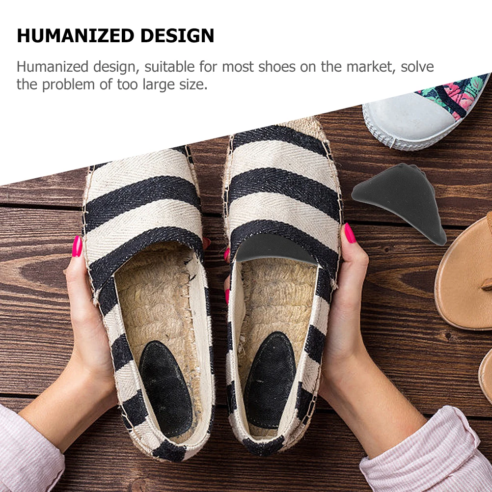 

4 Pairs Black Sponge Toe Pads for Shoes Too Big Reusable Adjustable Inserts Pain Proof Insoles Men Women Sneakers High Heels