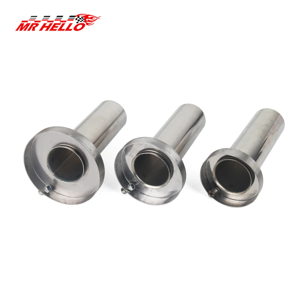 Silenciador de escape cromado inoxidable para coche, Universal, ajustable, 85mm, 3,5 \