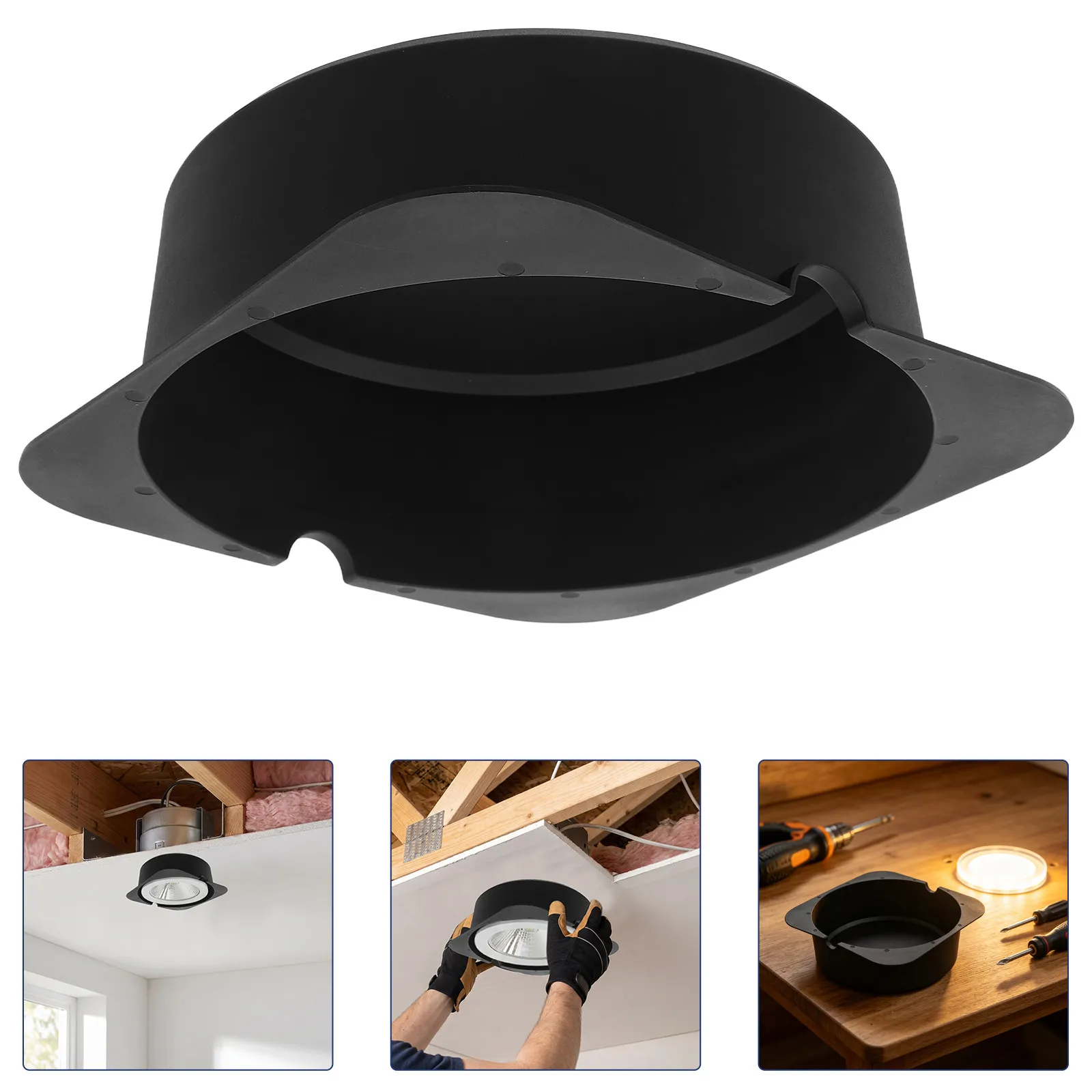 Fireproof Downlight Cover Insulation Hood Attic Vapor Barrier Draft Stop Shield Loft Ceiling Light Fixture Safety Guard