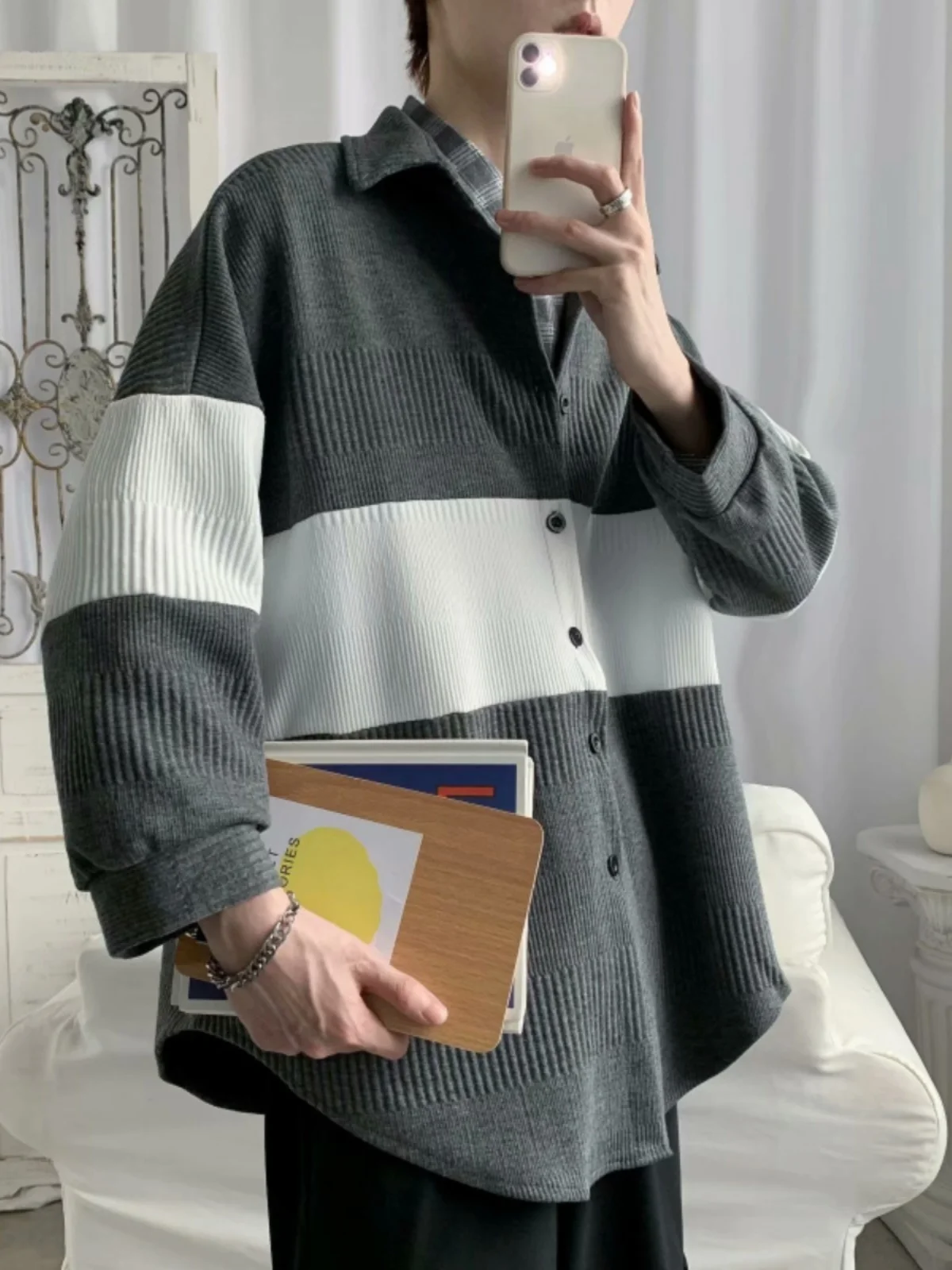 

Мужской комплект джета и брюк Street Sle, легкий дизайн для зрелых людей, верхняя одежда High Street Faion на весну и осень для мужчин