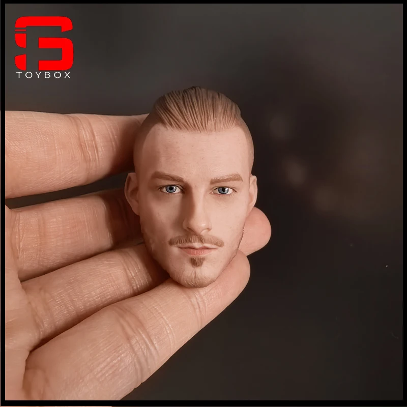 1/6 Skala Męska głowa wojownika Rzeźba Model Pasuje do 12-calowej męskiej figurki żołnierza Lalki ciała