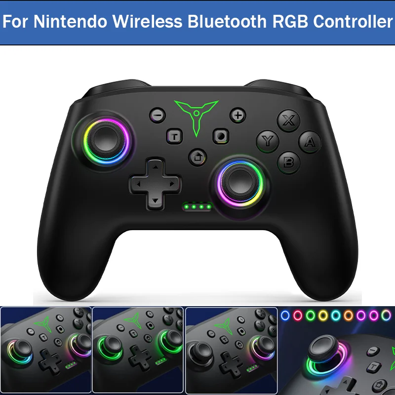 DinoFire Wireless Controller For Nintendo Switch OLED/Lite Console Pro Contrth 1000Mah Battery Programmable Turbo Function