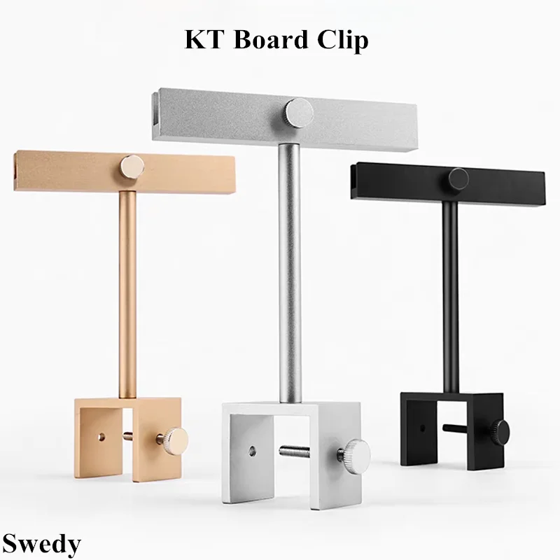 3 Pieces Metal Shelf Tube Banner Sign Holder KT Board Display Clip Advertising Panel KT Board Clip Poster Stand