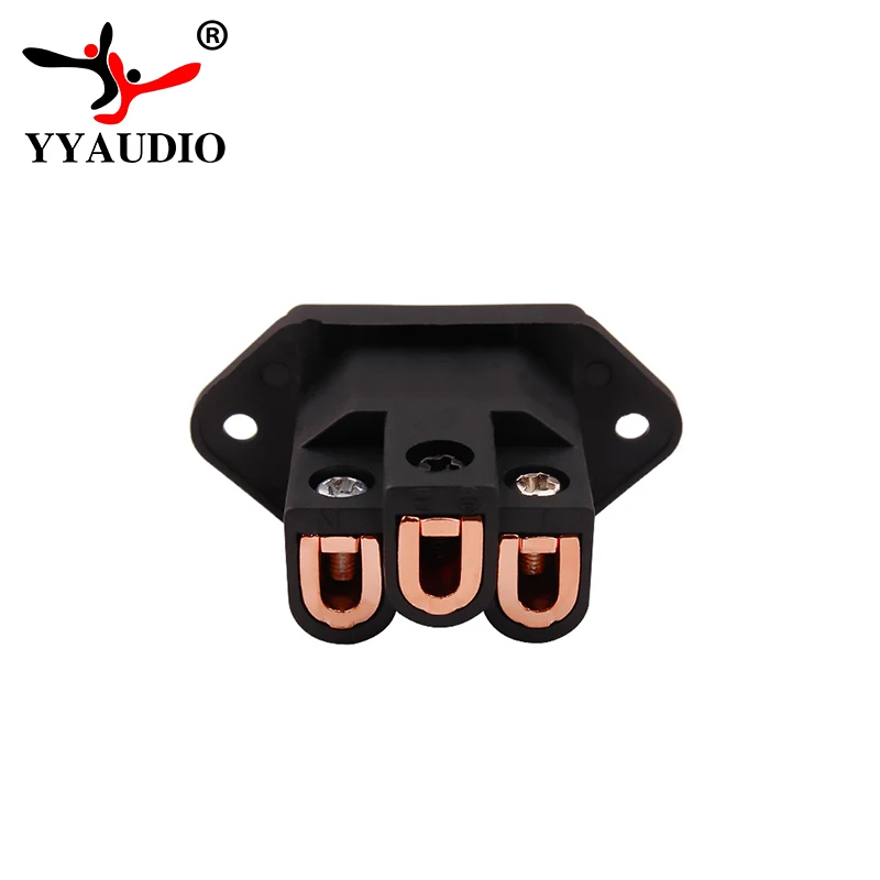 AC IEC ingresso presa a 3 Pin connettore elettrico AC rame puro placcato oro Audio fai da te HIFI Ac presa di corrente connettore presa ca