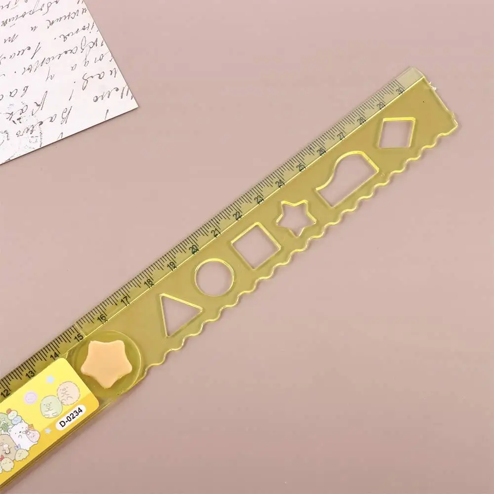 Office  Gift Students Cute Animal DIY Folding Ruler Drawing Tools Straightedge Drawing Rulers