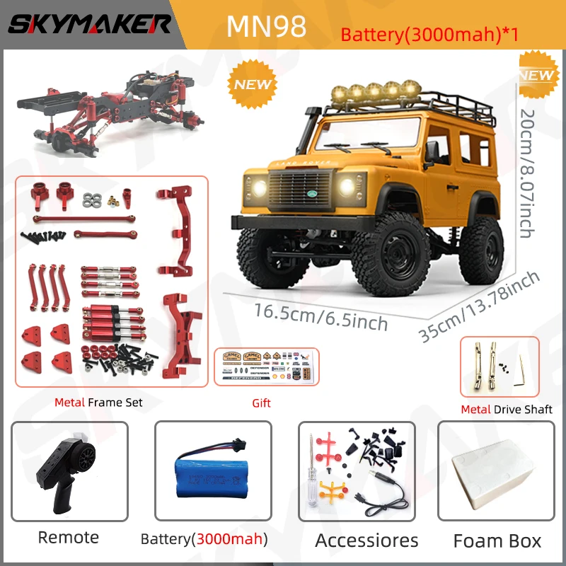 Nieuwe MN99s MN98 1:12 MN Model RTR Versie RC Auto 2.4G 4WD RC Rock Crawler Defender Afstandsbediening Auto 1/12 RC Truck Auto Speelgoed
