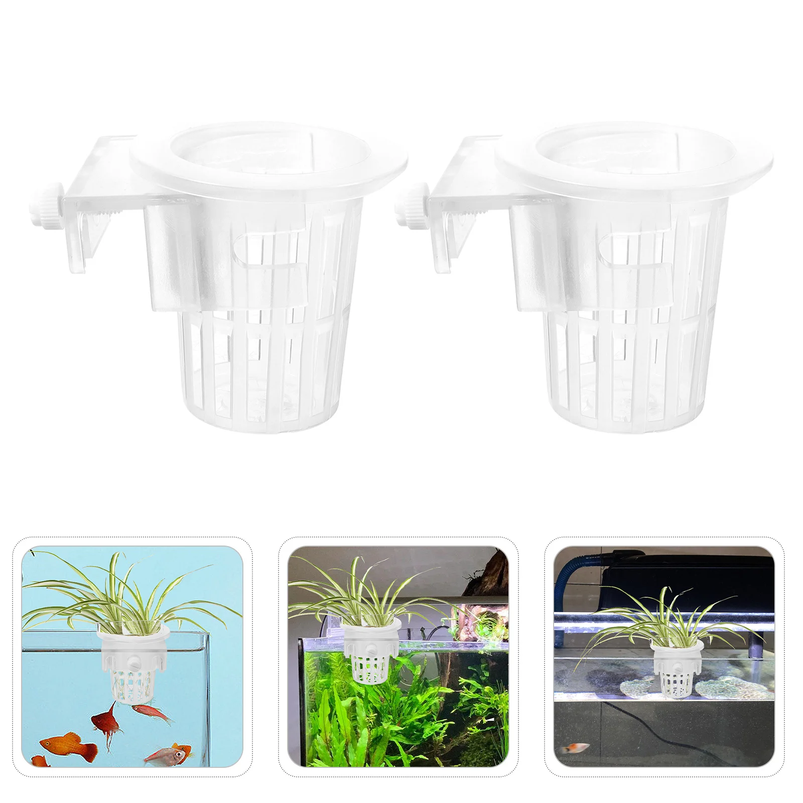 

6Pcs Hydroponic Planter Cups Mesh Pots Adjustable Design Stable Material Aquarium Plant Tray Hydroponic Planter