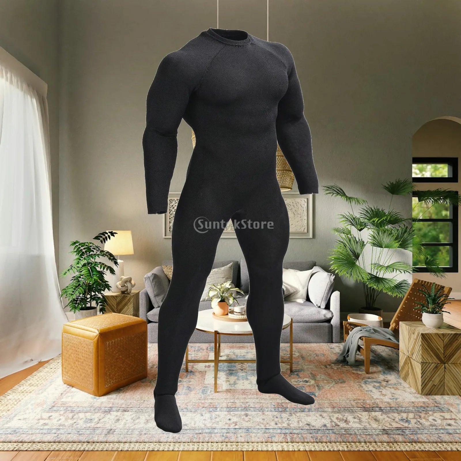 full-body-action-figure-suit-stretch-ice-silk-knit-texture-crew-neck-long-sleeve-with-foot-cover-for-12-inch-action-body
