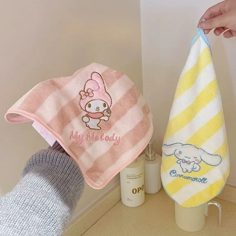 Kawaii Kuromi – serviette à main My Melody cannelle, figurines d'action, dessin animé, forte Absorption d'eau, cadeaux pour enfants